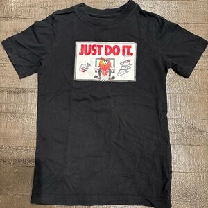 Nike Kids Black Tee with Red Graphic